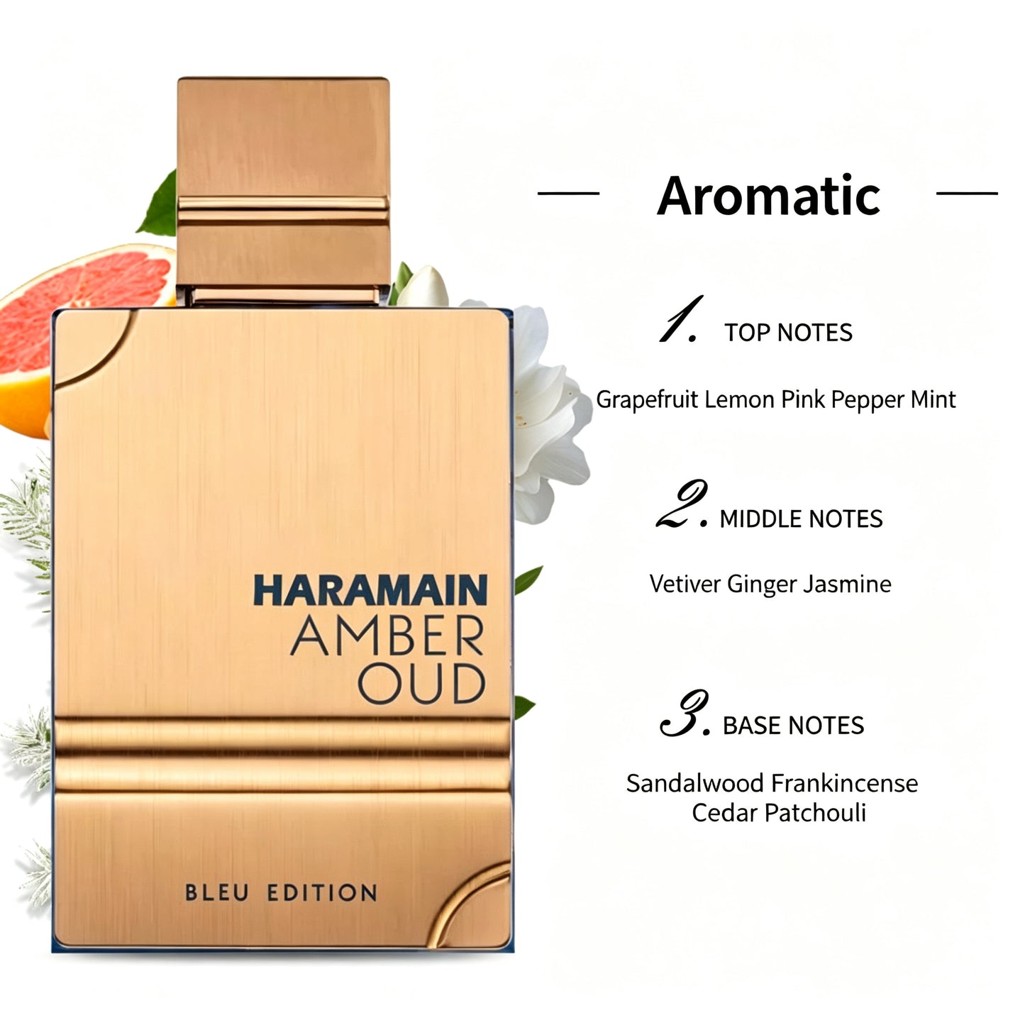 **Al Haramain Amber Oud Blue Edition EDP 60ml – Men's Eau de Parfum, Aromatic Fragrance**